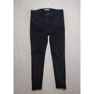 Madewell Jeans Size 31 Womens RoadTripper Skinny Wash Black Denim Pants Stretch